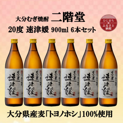 大分むぎ焼酎　二階堂速津媛20度(900ml)6本セット