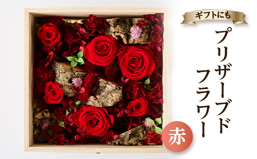 プリザーブドフラワー赤