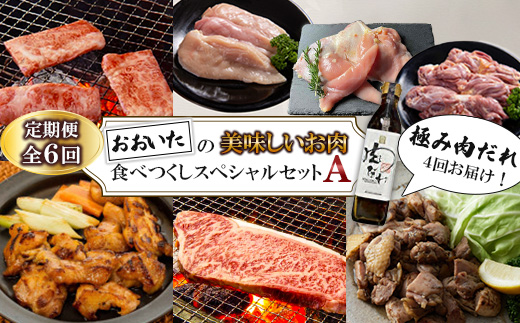 【毎月定期便】おおいたの美味しいお肉食べつくしスペシャルセットA全6回【配送不可地域：離島】