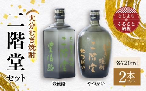 [ふるさと納税]大分むぎ焼酎 二階堂豊後路・やつがいセット AG10 大分むぎ焼酎 二階堂 麦焼酎 焼酎 酒 まとめ買い 飲み比べ 酒セット 2本セット 焼酎セット