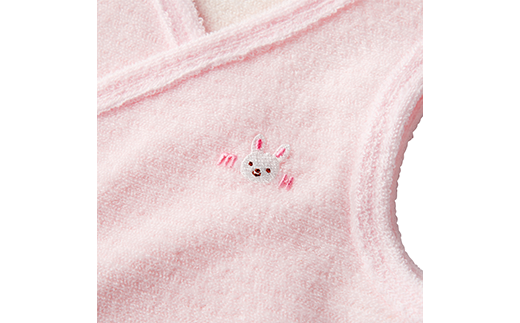 ミキハウス ベビー 無撚糸 パイルボーダー 胴着 ( ピンク ) 