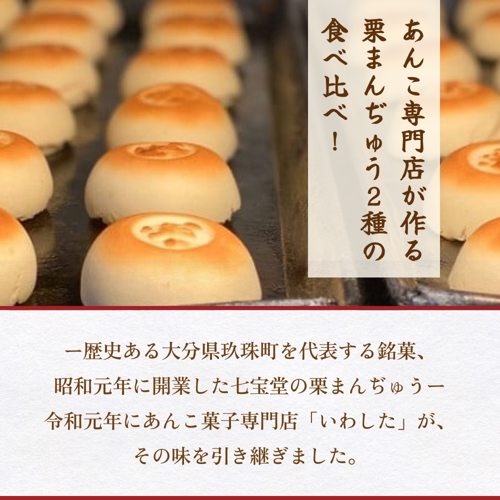 あんこ菓子いわしたの栗まんぢゅう２種詰め合わせ 大分 玖