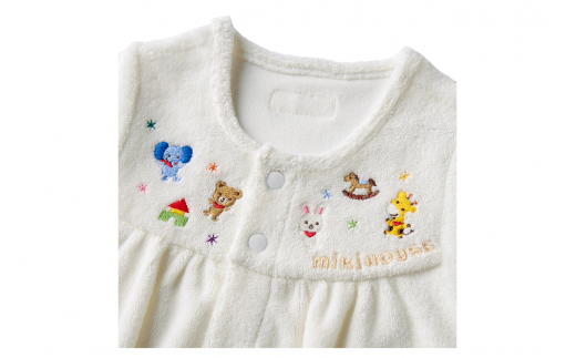 ミキハウス ストレッチパイル ツーウェイオール ( 白 ) ベビ