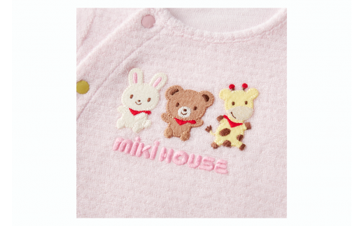 ミキハウス 無撚糸パイルツーウェイオール ( ピンク ) ミキ