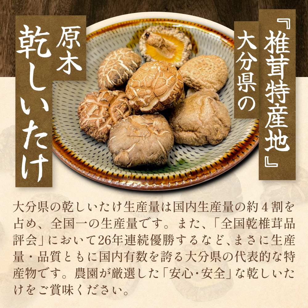 原木乾しいたけの詰め合わせ（かわしま農園）240g  大分県 