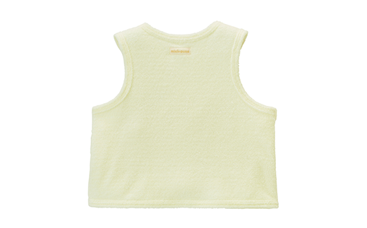 ミキハウス ベビー 無撚糸 パイルボーダー 胴着 ( 黄 ) ベビ