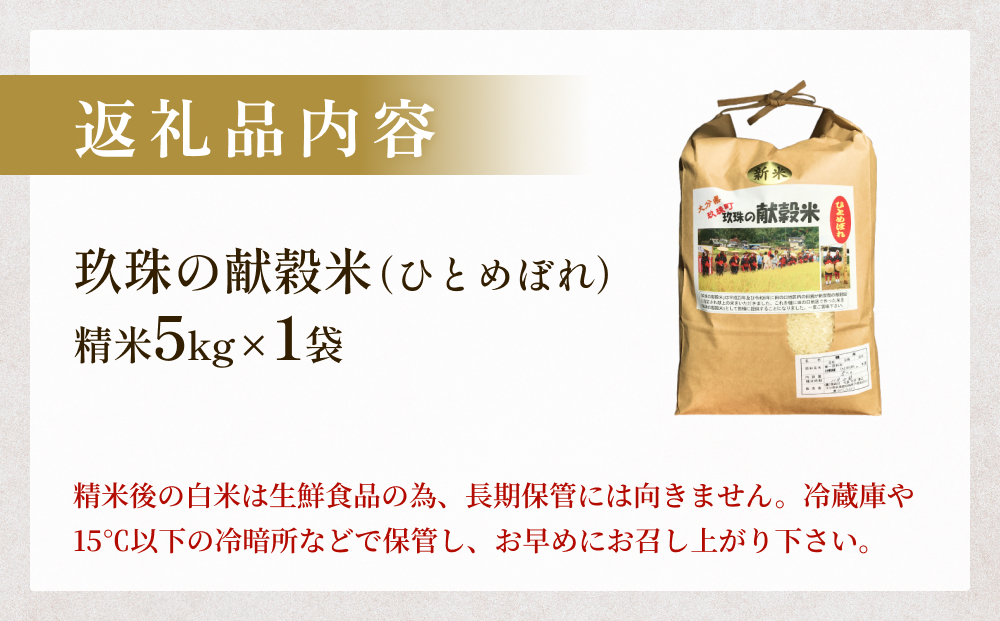 令和7年度  玖珠の献穀米 5kg 米 ひとめぼれ 大分県 玖珠町 