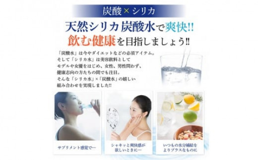 biora天然シリカ炭酸水 500ml×48本(2ケース)  biora 天然シリカ 