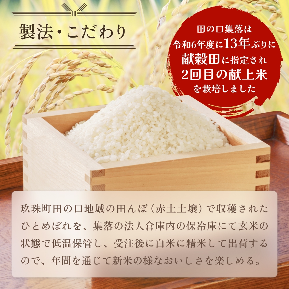 令和7年 玖珠の献穀米 3kg × 3回 定期便 米 ひとめぼれ 大分