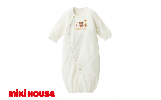 ミキハウス 無撚糸パイルツーウェイオール ( 白 ) ミキハウ