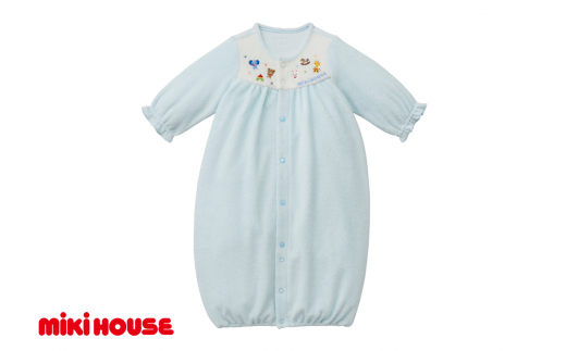 ミキハウス ストレッチパイル ツーウェイオール ( ブルー )