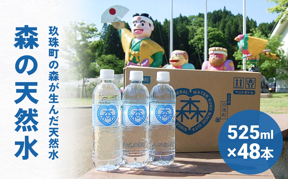 森の天然水 525ml×48本（2ケース） 天然水 軟水 ミネラルウォ