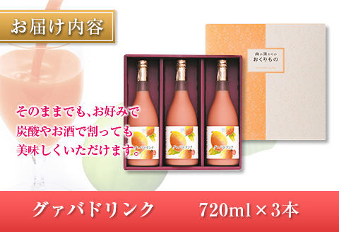 □宮崎果汁　グァバドリンク3本セット(合計2.16L)