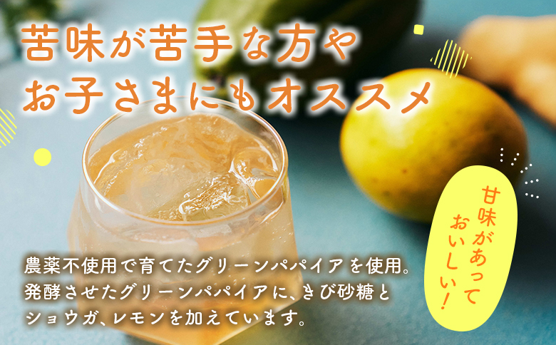 クラフト酵素シロップ グリーンパパイア 250ml×2個 宮崎県産