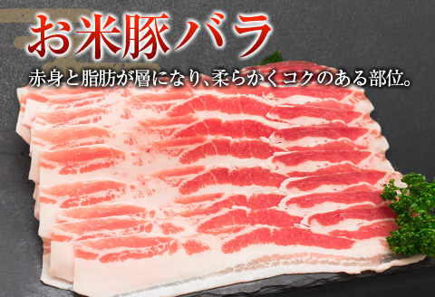 ◆宮崎県産 お米豚スライスセット(合計1kg)