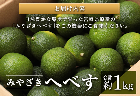 ◆みやざきへべす 約1kg 宮崎県産