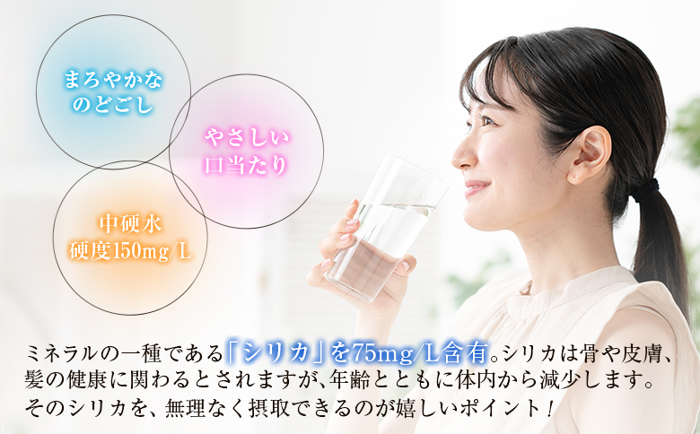 シリカ 朝の天然水 555ml 24本 ラベルレス 中硬水 ミネラルウォーター シリカ水 ケイ素 常温保存 備蓄 防災 宮崎県 霧島連山 【単発】555ml×24本（1箱）