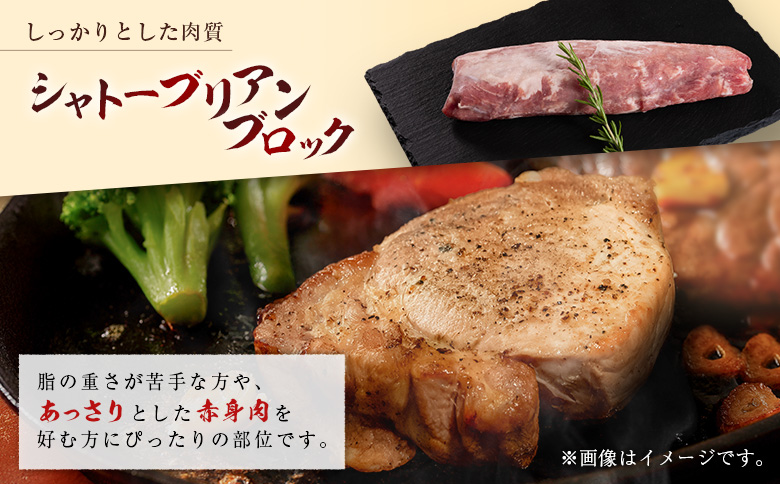産地直送 宮崎県産 ホエー豚 シャトーブリアン ブロック 300g 国産 豚肉 ヒレ ヒレ肉 ブロック肉 とんかつ ステーキ 300g×1本