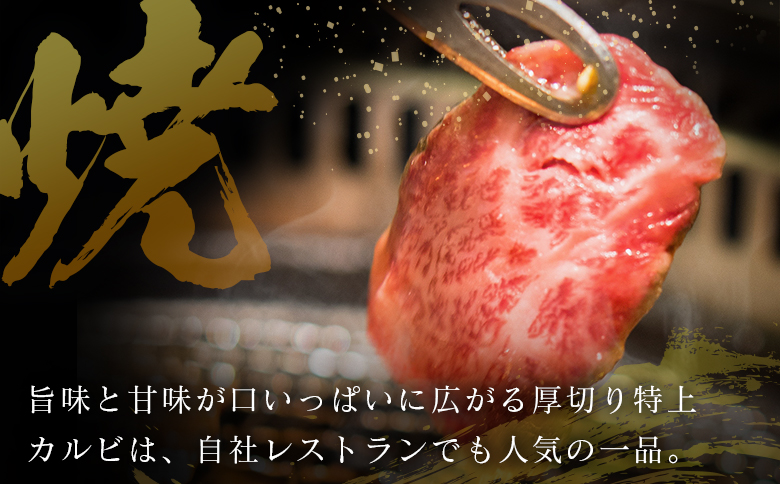 宮崎県産 倉薗牧場 A5等級 宮崎牛 厚切り 特上カルビ 焼肉用 500g