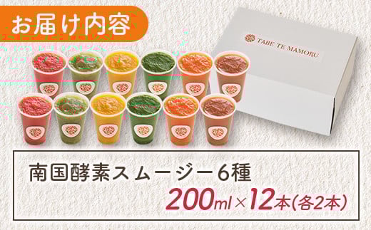 南国酵素スムージー グリーンパパイア 200ml×12本 全6種 宮崎県産