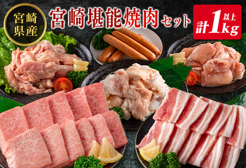 ◇宮崎県産のお肉を堪能!! 老舗焼肉店の焼肉セット（タレ・塩胡椒付き ）計1kg以上