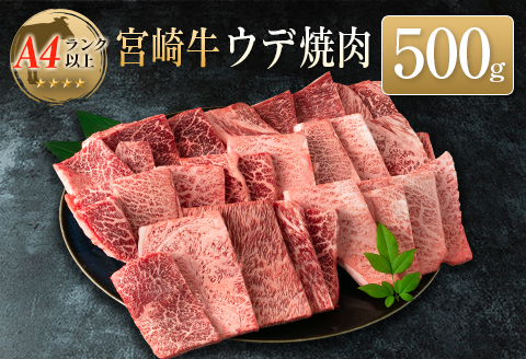 ◆宮崎牛ウデ焼肉(500g1パック)