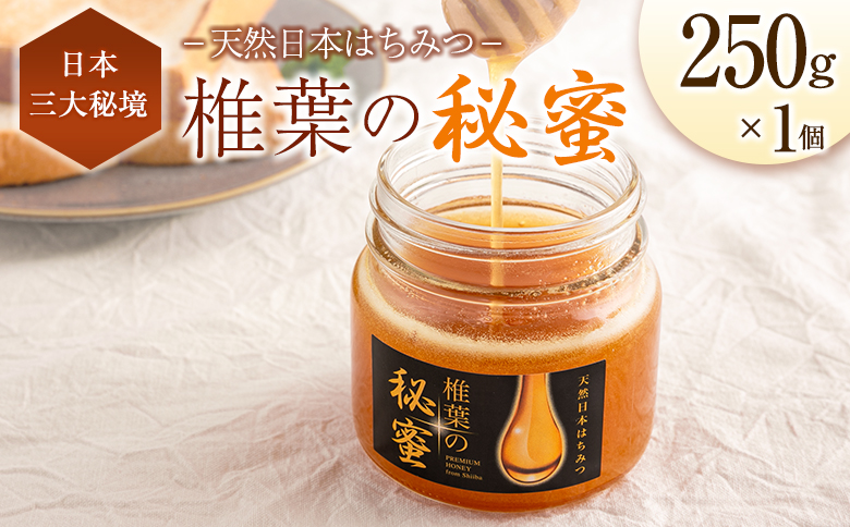 宮崎県産 はちみつ 「椎葉の秘蜜」 大 250g瓶 1個