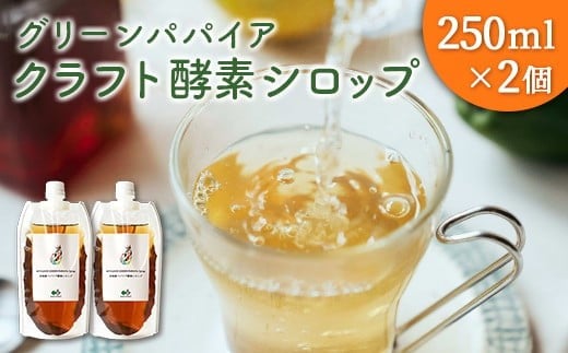クラフト酵素シロップ グリーンパパイア 250ml×2個 宮崎県産