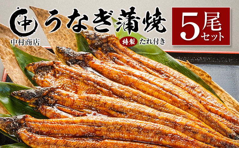 ◆中村商店 うなぎ蒲焼5尾セット 計905g以上