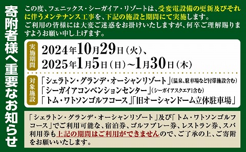 【100周年記念・1週間滞在プラン】ペア宿泊券　デラックスフロア