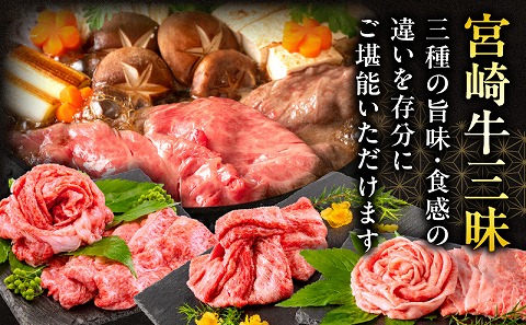 宮崎牛ウデスライス400g 宮崎牛モモスライス400g 宮崎牛バラスライス400g