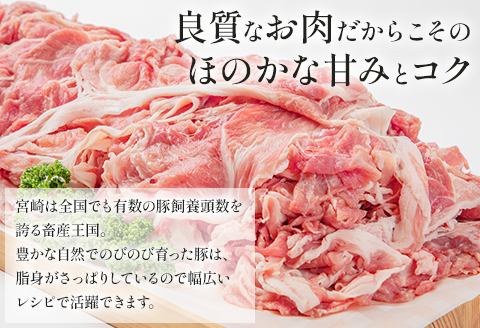 宮崎県産豚肉切り落とし 合計3kg