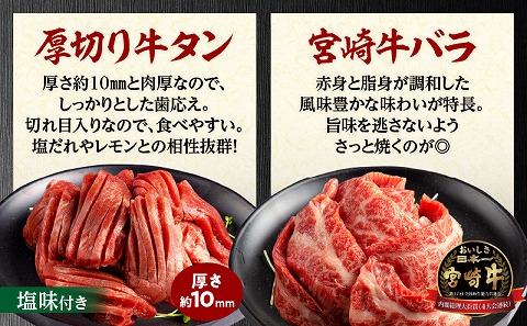 宮崎県産牛豚鶏＆牛タン 焼肉セット 合計1.4kg