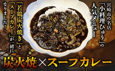炭香る宮崎県産若鶏炭火焼スープカレー 計1.9kg