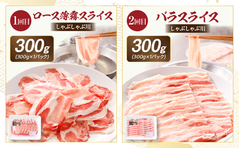 【全6回】《放牧和豚》シンプル定期便 豚 ロース バラスライス モモ肉 ミンチ こま切れ