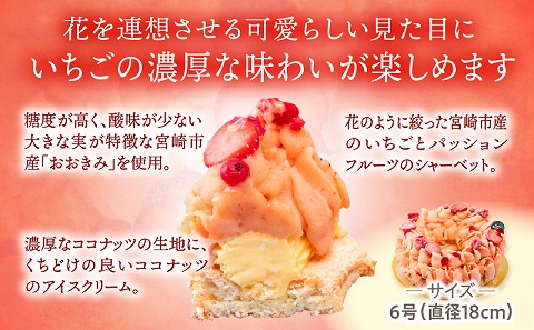 【江森宏之シェフ考案】宮崎市産いちごのアイスケーキ(6号)