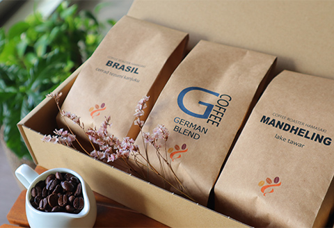 定期便 焼き立て 自家焙煎 珈琲豆 おまかせ 3種類セット 6ヶ月コース