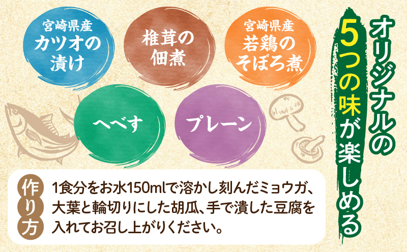 「小料理ひゅう」冷や汁 5種10食セット 郷土料理 宮崎名物 惣菜