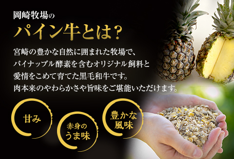 宮崎県産 黒毛和牛 パイン牛 ロース すき焼き しゃぶしゃぶ用 500g