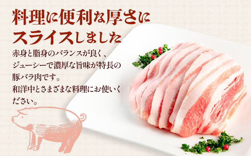 【隔月発送】【3回定期便】宮崎県産 豚バラスライス 計1.8kg 豚バラ スライス 豚肉 肉 冷凍 小分け 畜産王国 上質 豚バラ肉 便利 ジューシー 濃厚 旨み 和食 洋食 中華 グルメ お取り寄せ 人気 宮崎県 宮崎市
