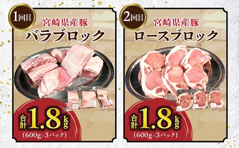 【全5回】豚肉定期便 バラ ロース 切り落とし ヒレ 肩ロース