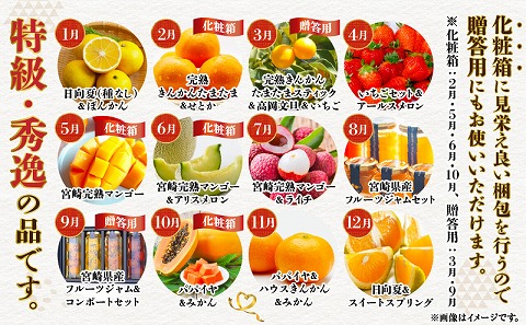 南国宮崎のフルーツ12ヶ月定期便