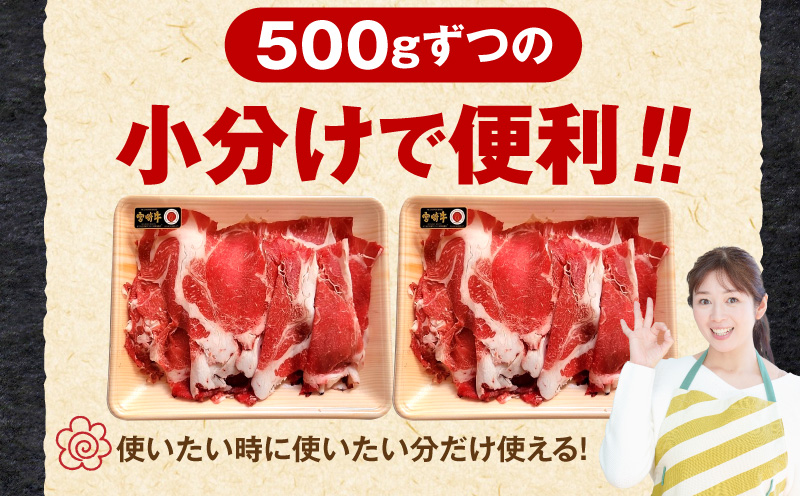 宮崎牛切り落とし1kg 霜降り 赤身 旨味