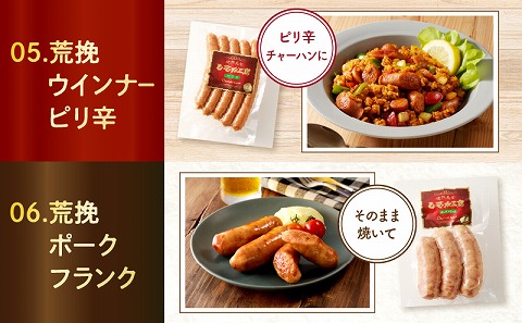 宮崎県産豚肉ウインナーセット（合計1.21kg 8種類）