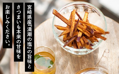 【定期便・全3回】熟成さつまいもの塩けんぴ　1回当たり90g×4袋