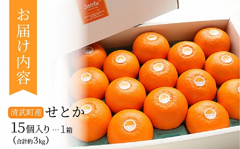 【期間・数量限定】宮崎市清武町産「せとか」15個入り（約3kg）