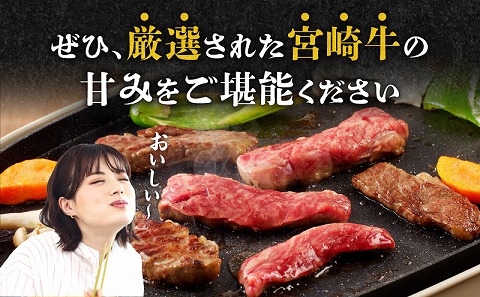 宮崎牛バラ焼肉 合計1kg_M144-020