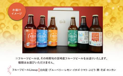 青空エールこだわりのクラフトビール飲み比べ詰め合わせセット〈フルーツビール入り〉6種×6本（330ml瓶×6本）|フルーツ ビール