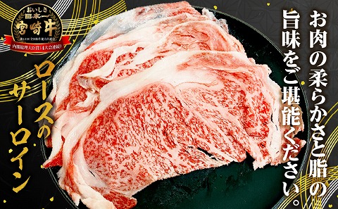 宮崎牛サーロイン2mmスライスしゃぶしゃぶ用 合計500g