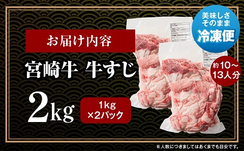  宮崎牛 牛すじ 2kg